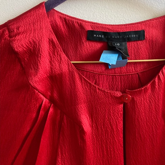 Red Satin Marc Jacobs Dress - Picture 2 of 4